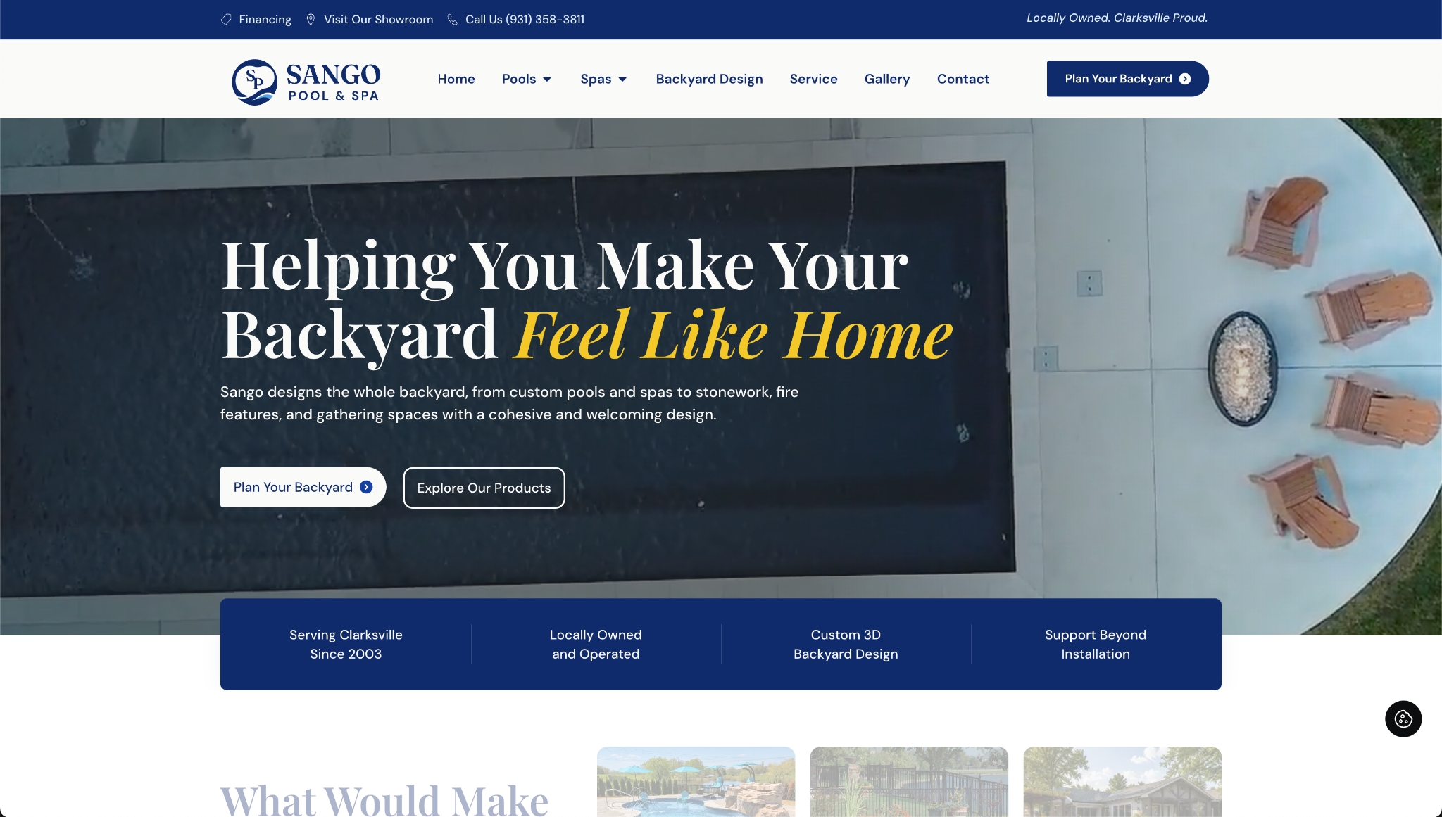 Sango homepage: Live website